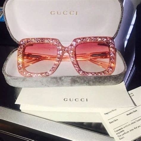 gucci pink tinted sunglasses|pink gucci sunglasses with rhinestones.